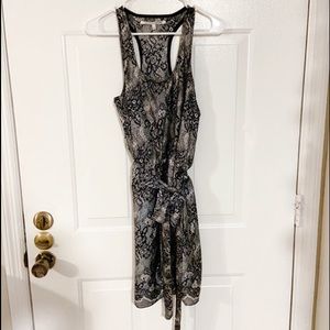 Sleeveless racerback snake print dress